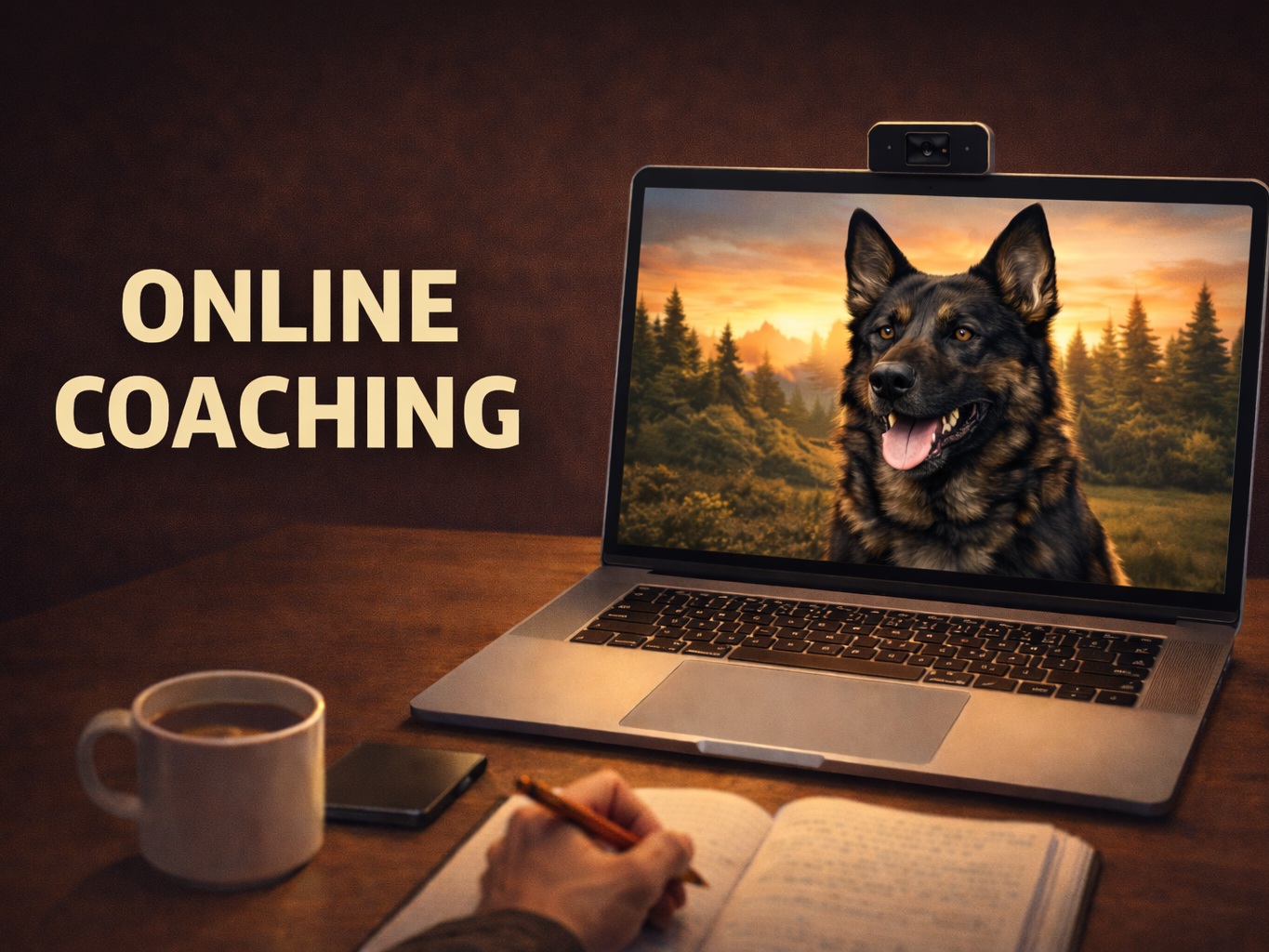 Onlinecoaching für Hundetraining bei Spitzhirn Hundetraining in Nürnberg; strukturierte Begleitung über Videokonferenz.